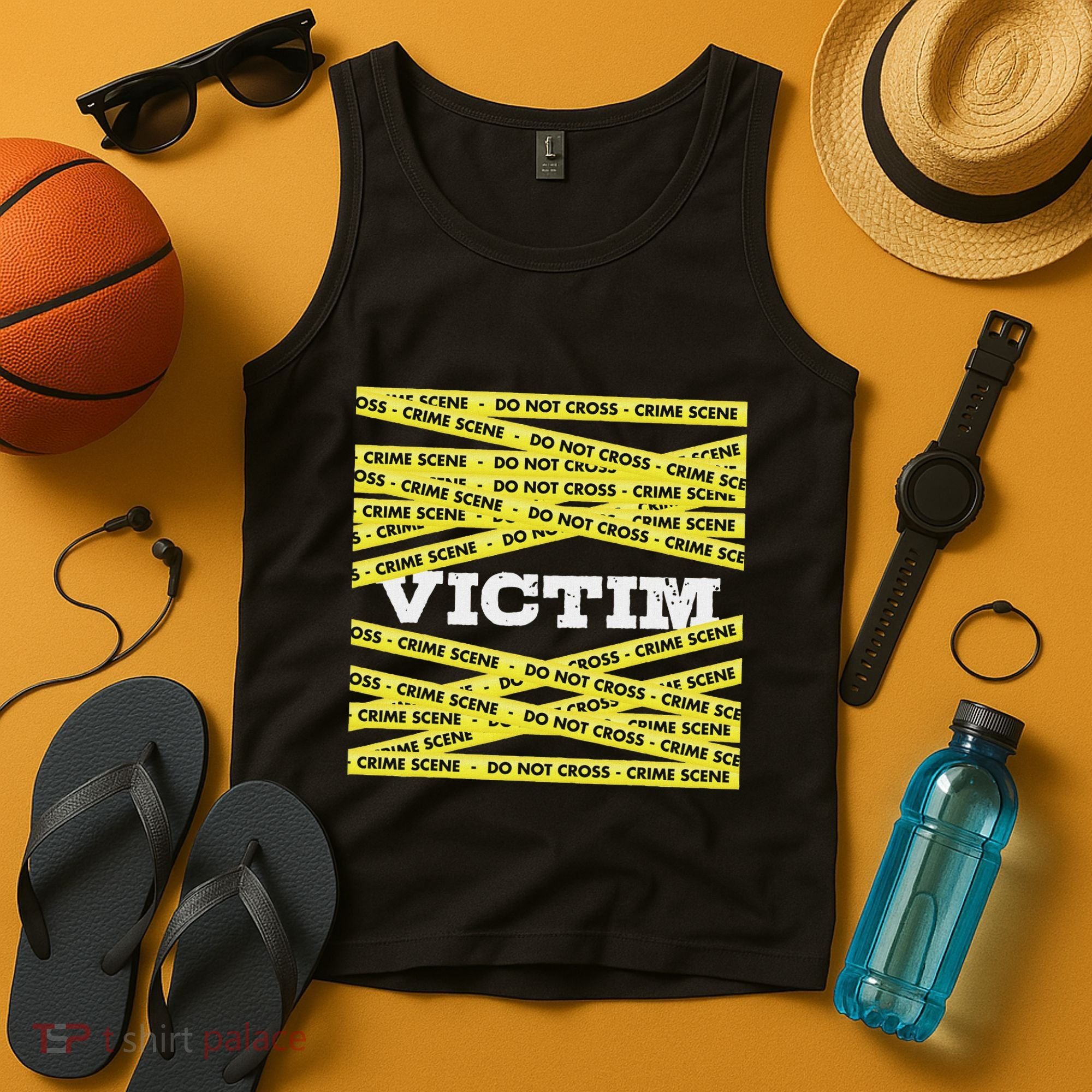 Victim Crime Scene Do No Cross True Crime Costume Tank Top