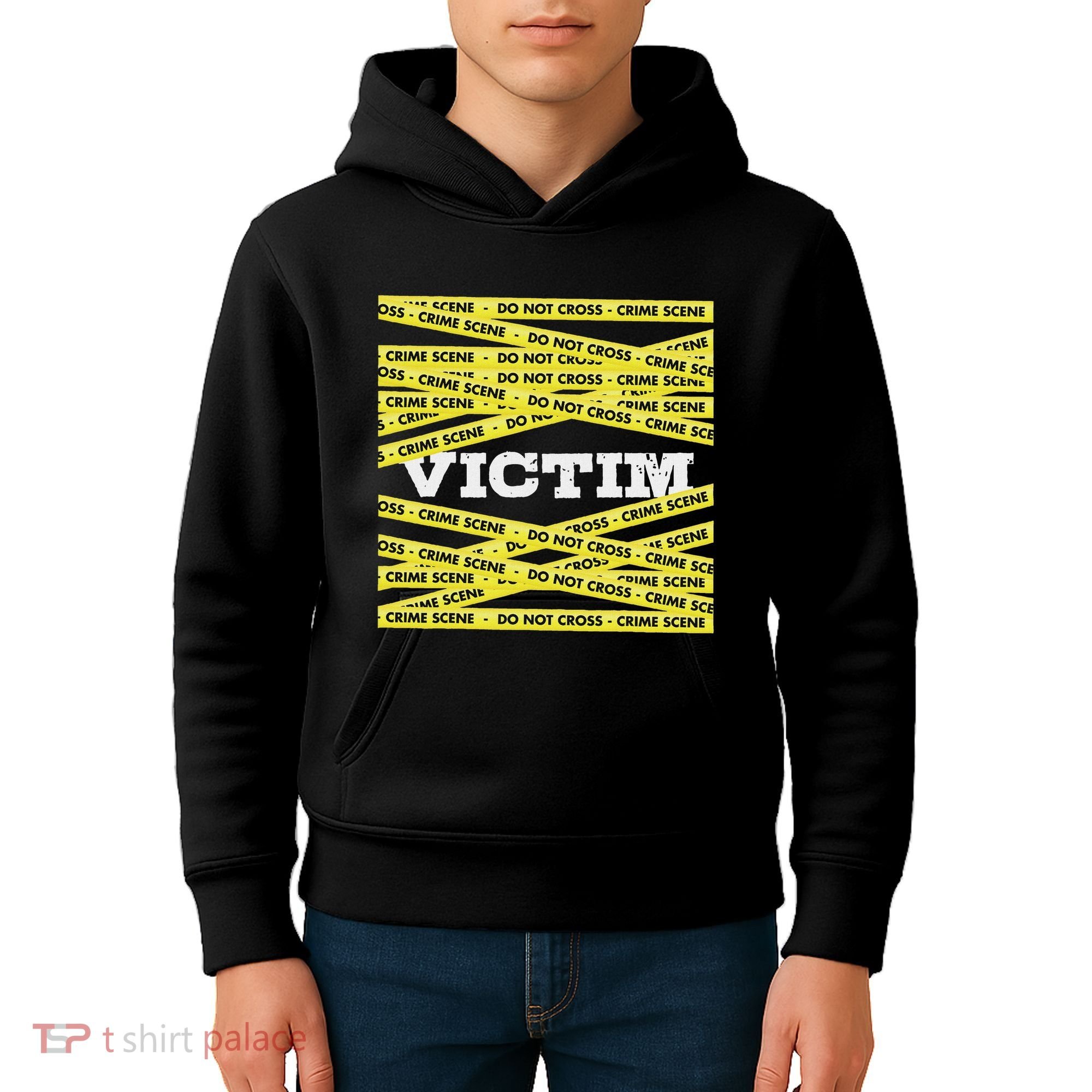 Victim Crime Scene Do No Cross True Crime Costume Kids Hoodie