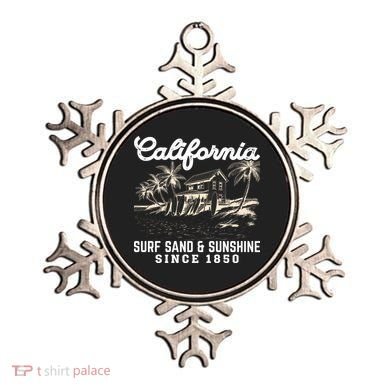 Vintage California Summer Beach Vibes Vacation Ornament