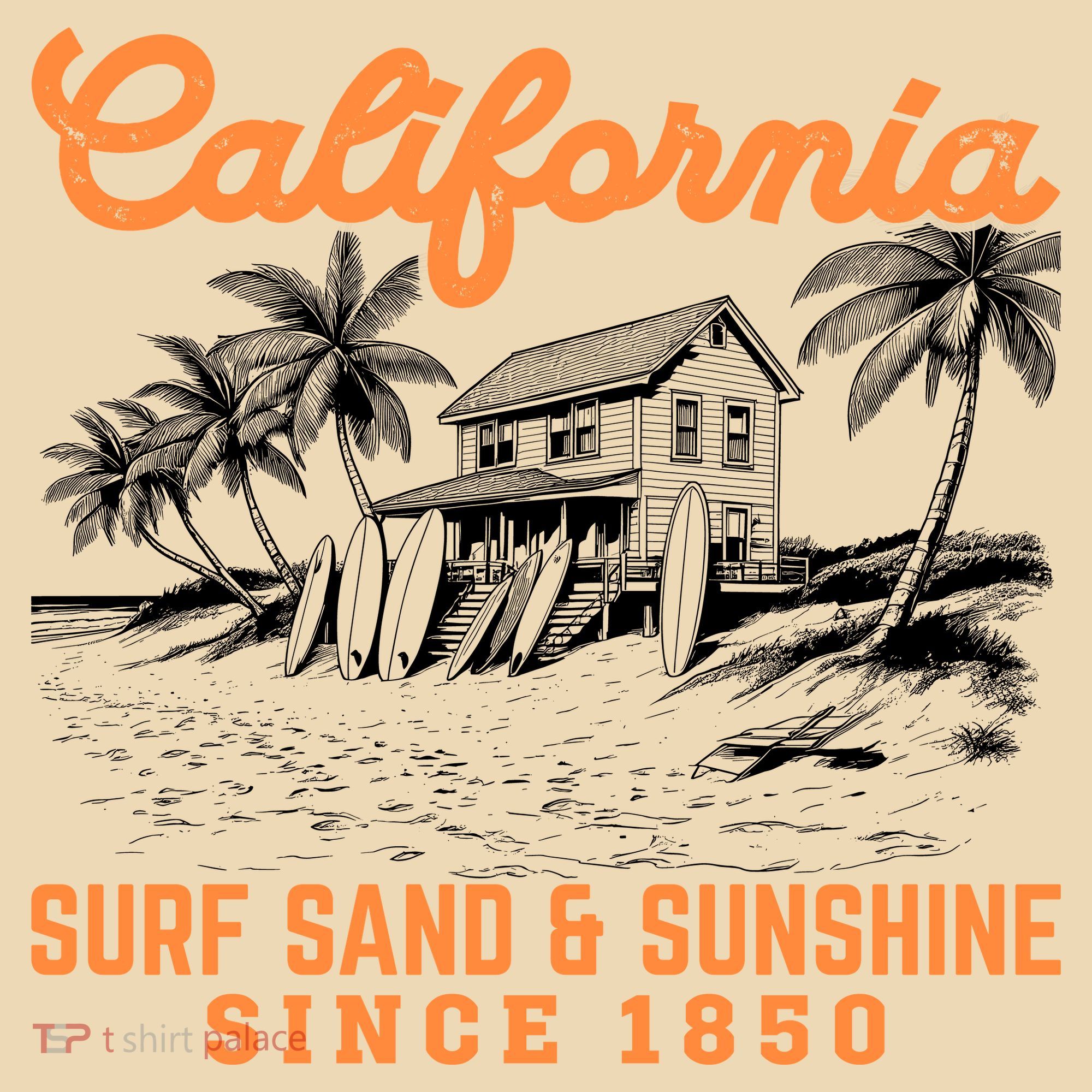 Vintage California Summer Beach Vibes Vacation T-Shirt