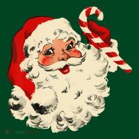 Vintage Christmas Santa Claus Face Funny T-Shirt thumb 7