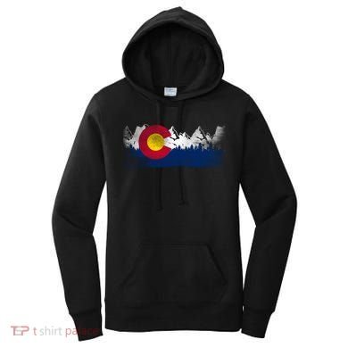 Vintage Colorado State Flag Colorado Mountain Women's Hoodie