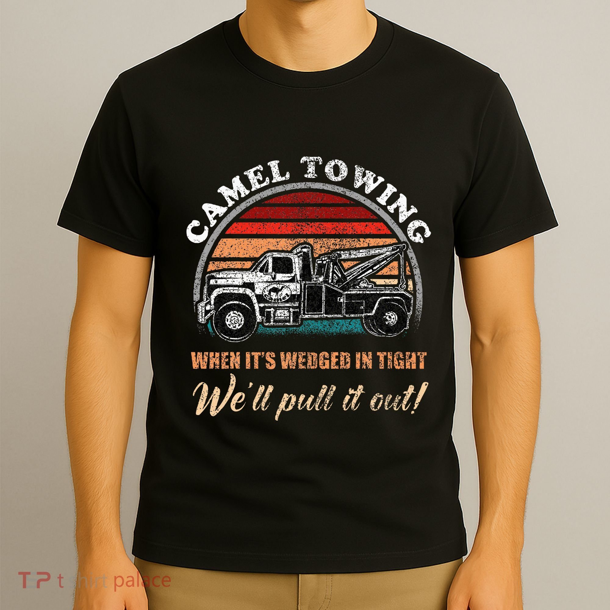 Vintage Camel Towing Humor Tow Truck T-Shirt