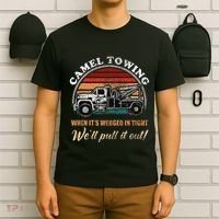 Vintage Camel Towing Humor Tow Truck T-Shirt thumb 6