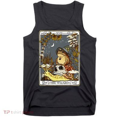 Vintage Cottagecore The Wizard Frog Riding Snail Tarot Card Tank Top