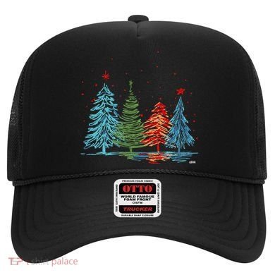 Vintage Christmas Trees Hand Drawing Christmas Trees Hat