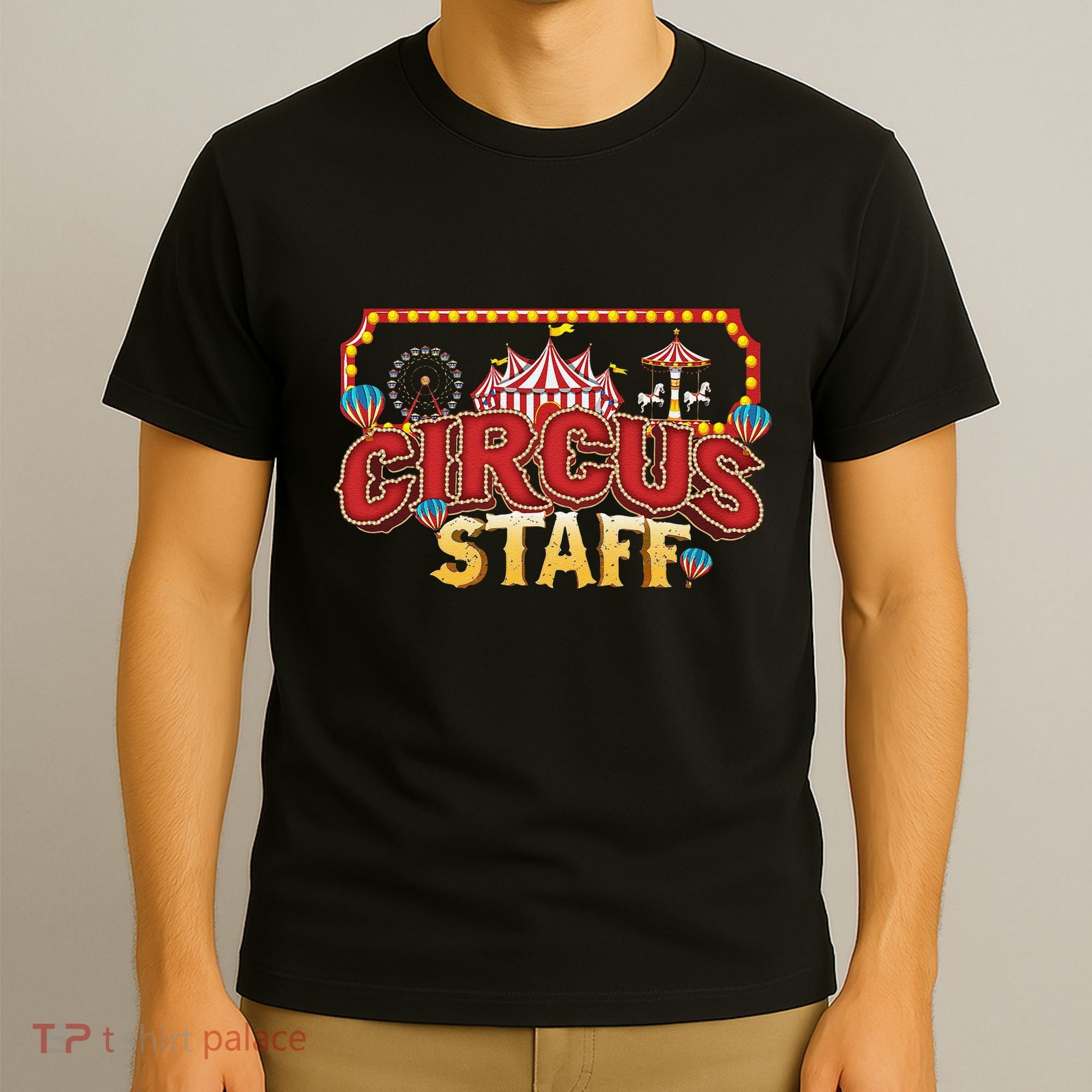 Vintage Circus Themed Birthday Party Event Circus Staff T-Shirt