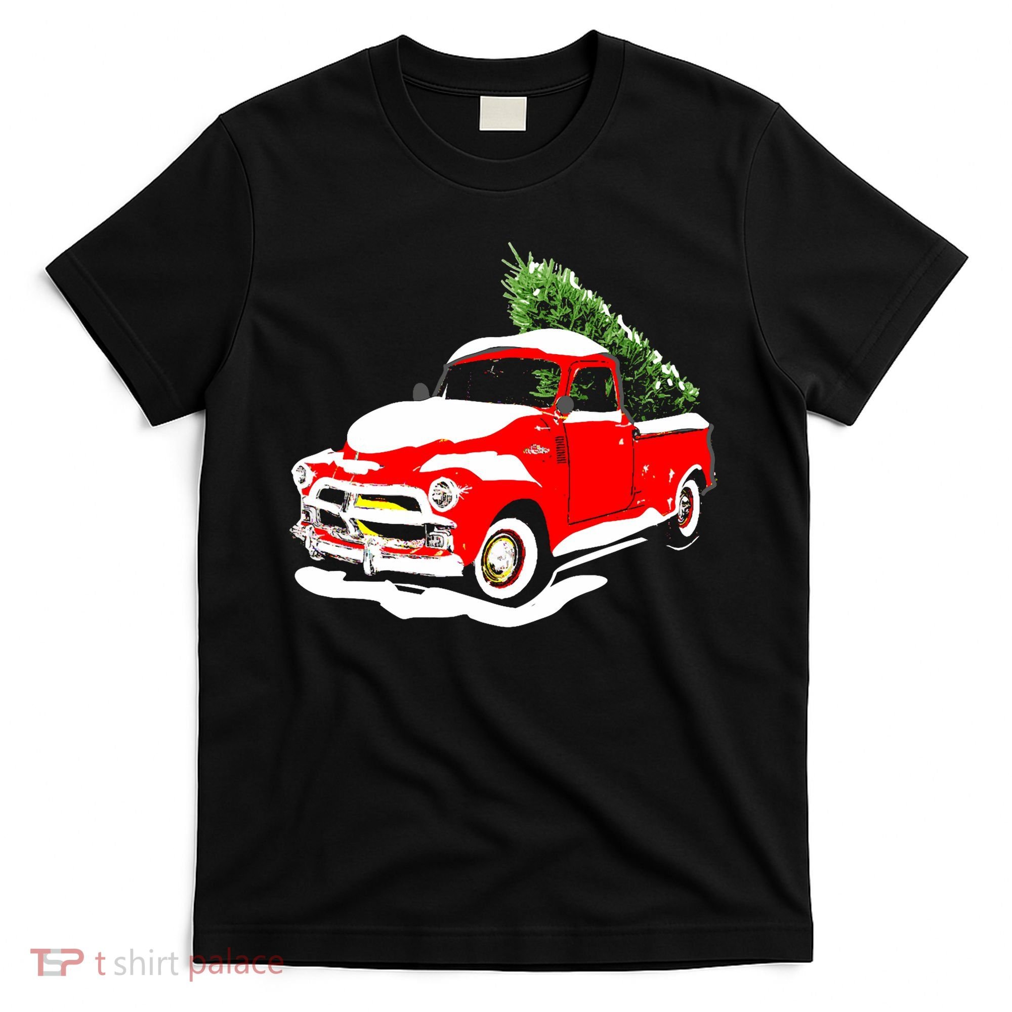 Vintage Christmas Tree Truck Funny Retro Xmas Gift T-Shirt