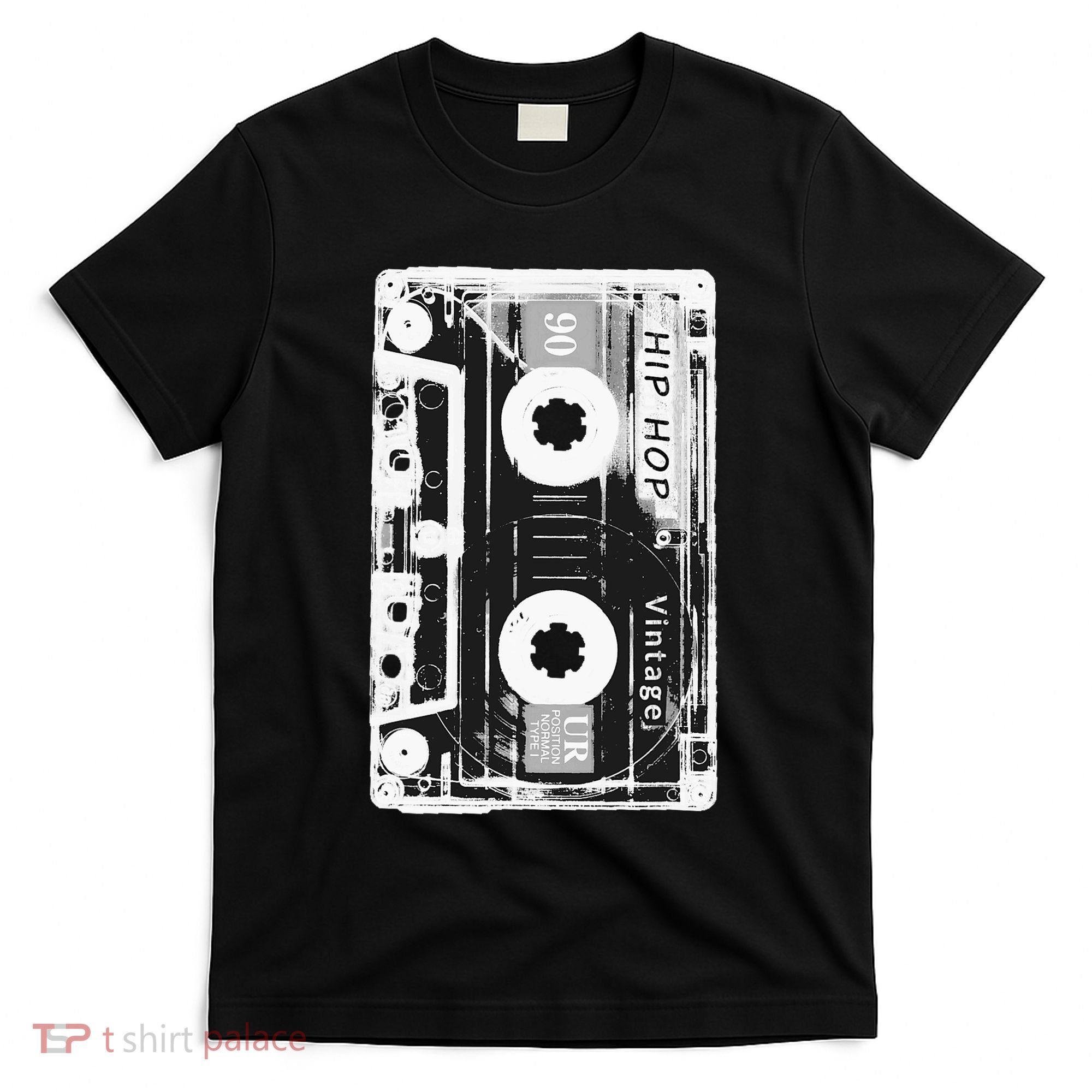 Vintage Cassette Tape Hip Hop Music 80s 90s Retro Distressed T-Shirt