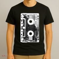 Vintage Cassette Tape Hip Hop Music 80s 90s Retro Distressed T-Shirt thumb 3