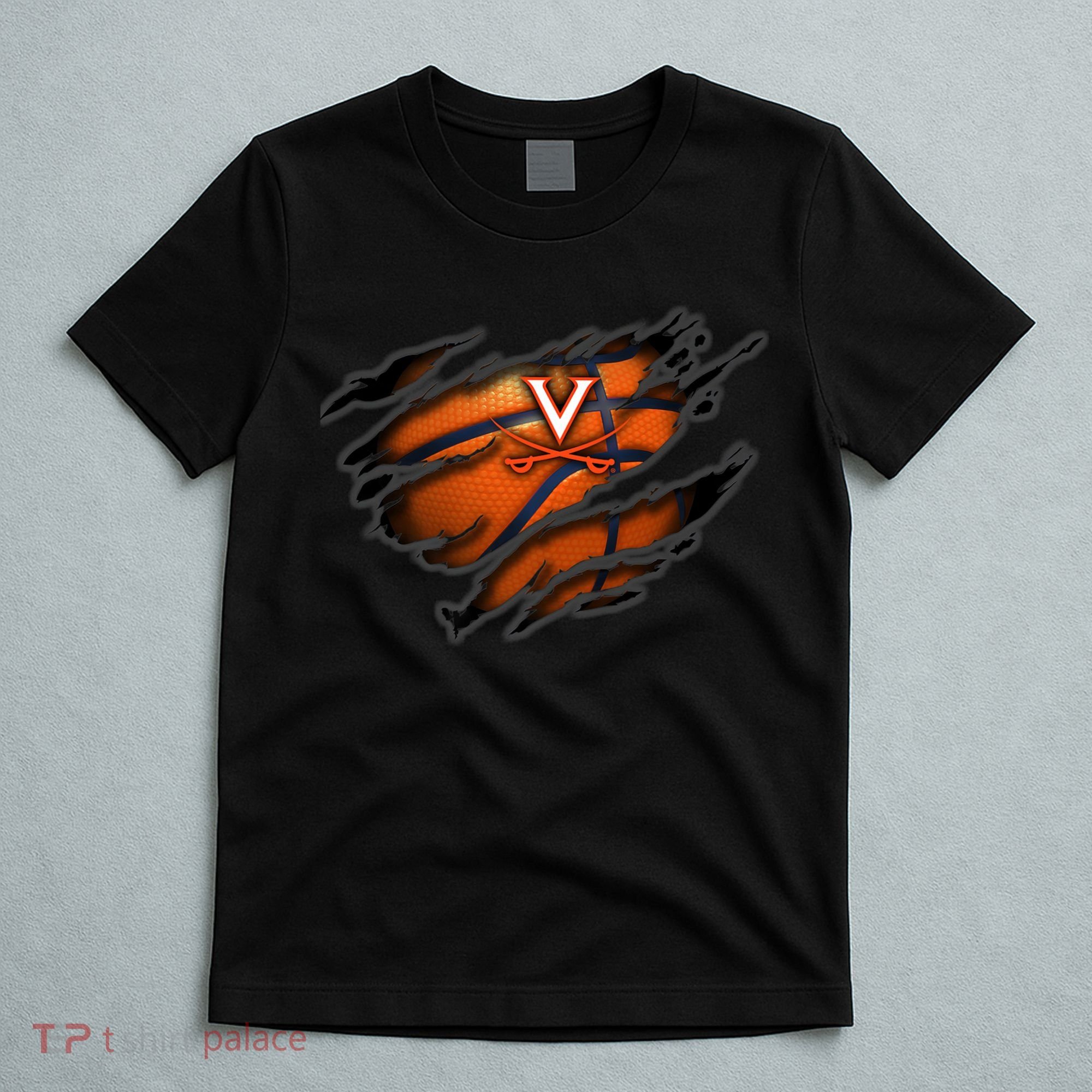 Virginia Cavaliers Tearing Basketball - Apparel T-Shirt