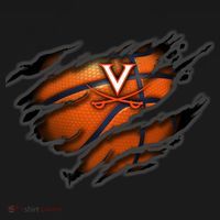 Virginia Cavaliers Tearing Basketball - Apparel Coaster thumb 2