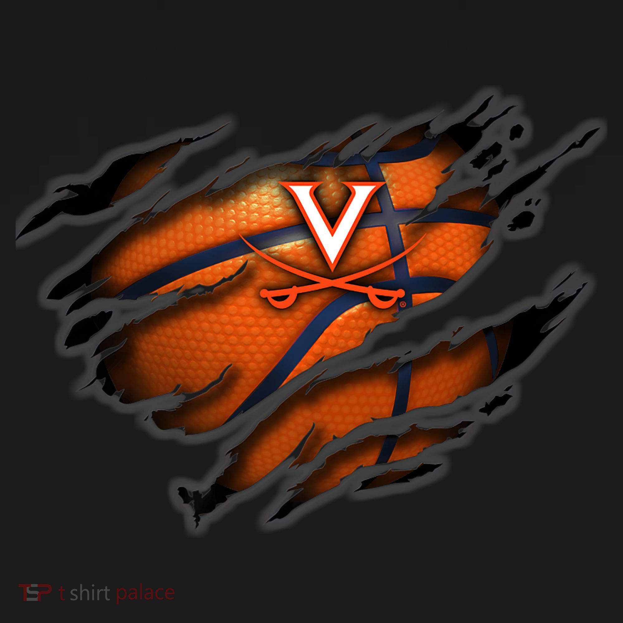 Virginia Cavaliers Tearing Basketball - Apparel Women's Tank Top