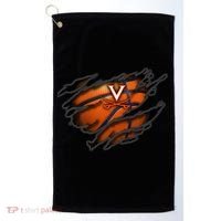 Virginia Cavaliers Tearing Basketball - Apparel Golf Towel thumb 0