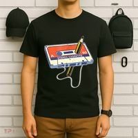 Vintage Cassette Tape Pencil 70S 80S 90S Music Mixtape T-Shirt thumb 6