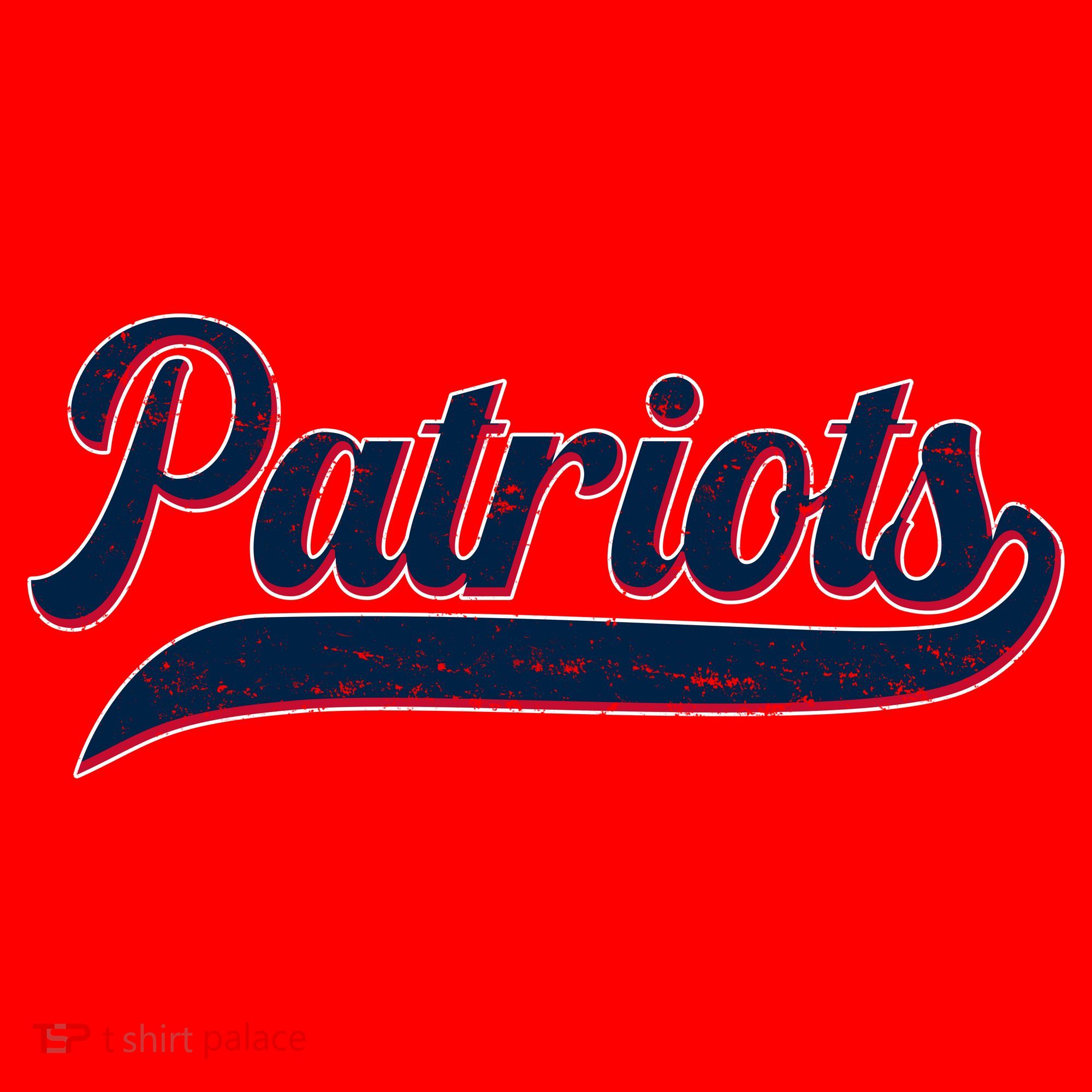 Vintage Classic Varsity Logo Style Patriots T-Shirt