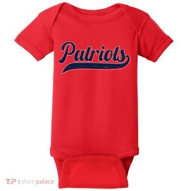 Vintage Classic Varsity Logo Style Patriots Baby Bodysuit