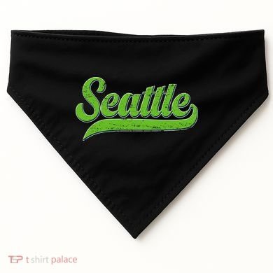 Vintage Classic Varsity Logo Style Seattle USA-Made Doggie Bandana