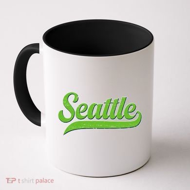 Vintage Classic Varsity Logo Style Seattle Coffee Mug