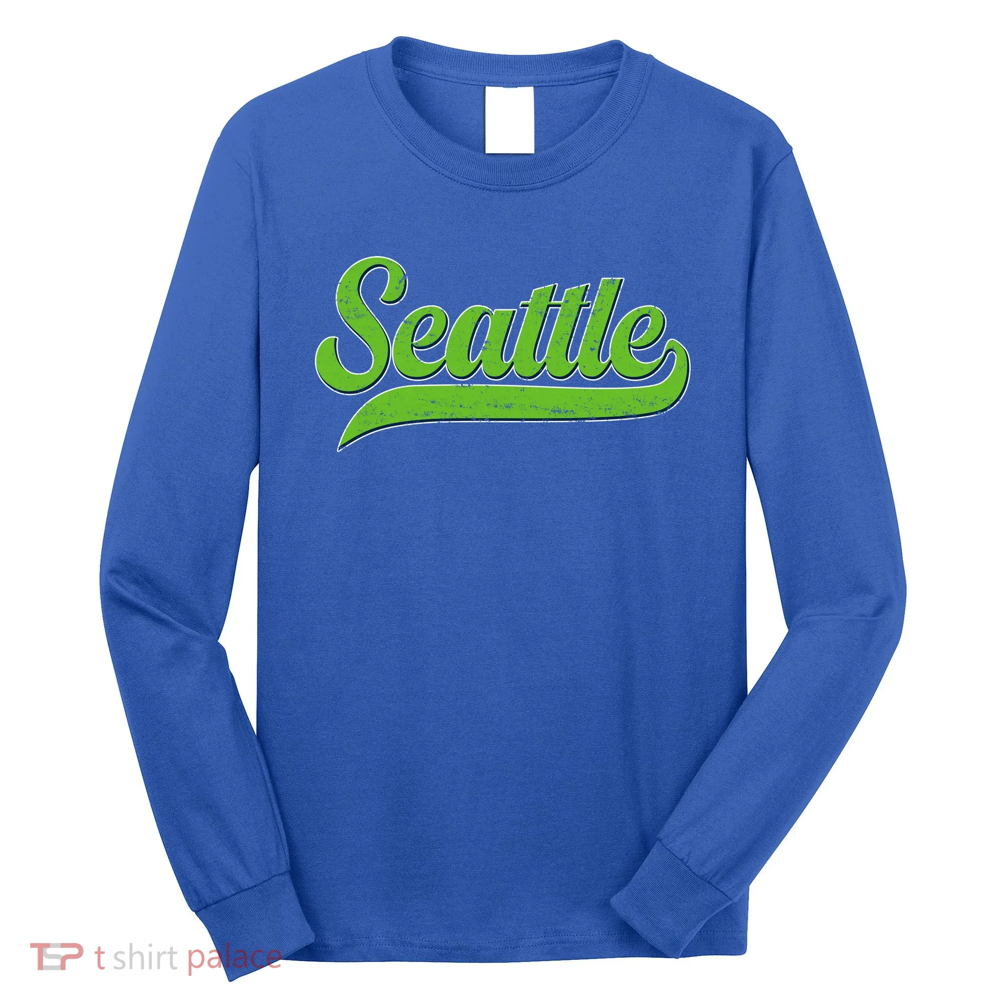 Vintage Classic Varsity Logo Style Seattle Long Sleeve Shirt