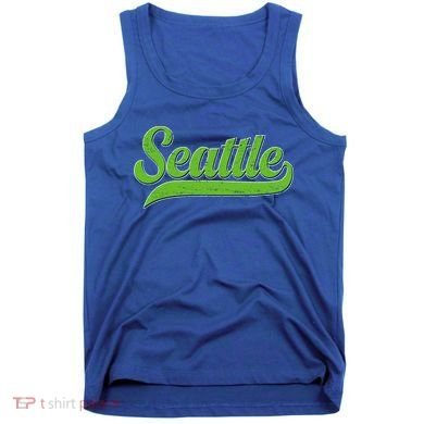 Vintage Classic Varsity Logo Style Seattle Tank Top