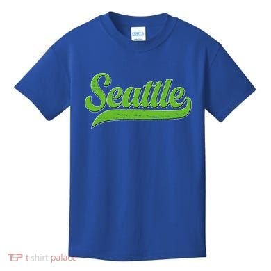 Vintage Classic Varsity Logo Style Seattle Kids T-Shirt