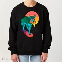 Vaporwave Coyote Women's Sweatshirt thumb 0