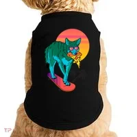 Vaporwave Coyote Doggie Tank thumb 0