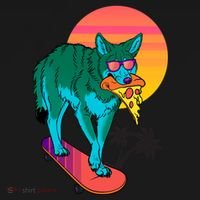 Vaporwave Coyote Long Sleeve Shirt thumb 2