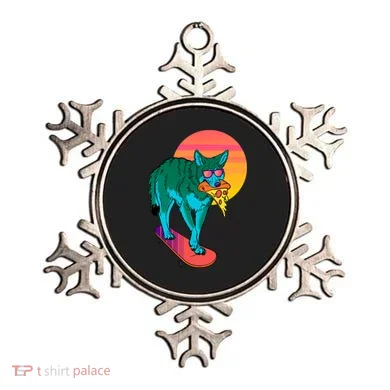 Vaporwave Coyote Ornament