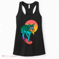 Vaporwave Coyote Women's Tank Top thumb 0