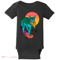 Vaporwave Coyote Baby Bodysuit thumb 0