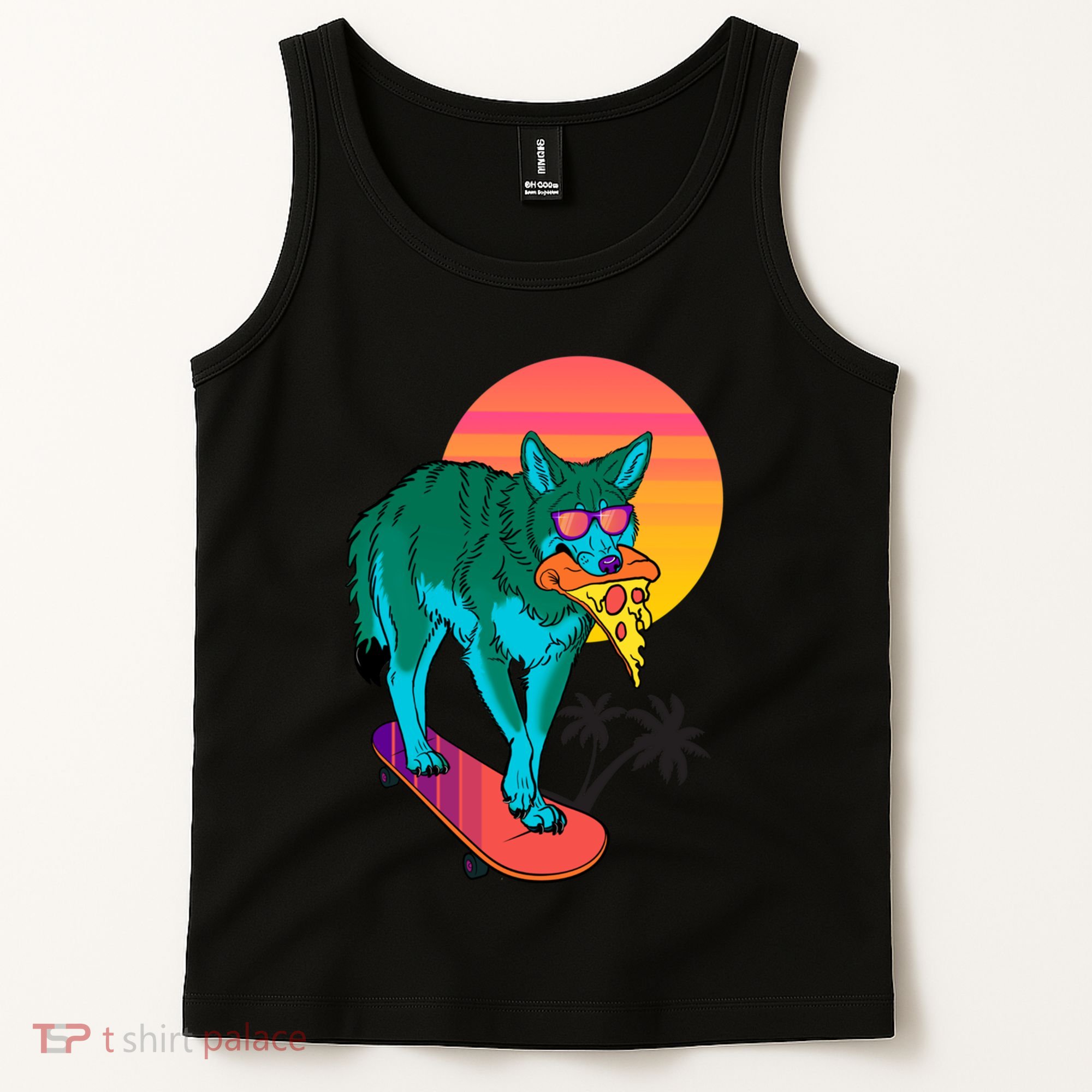 Vaporwave Coyote Tank Top