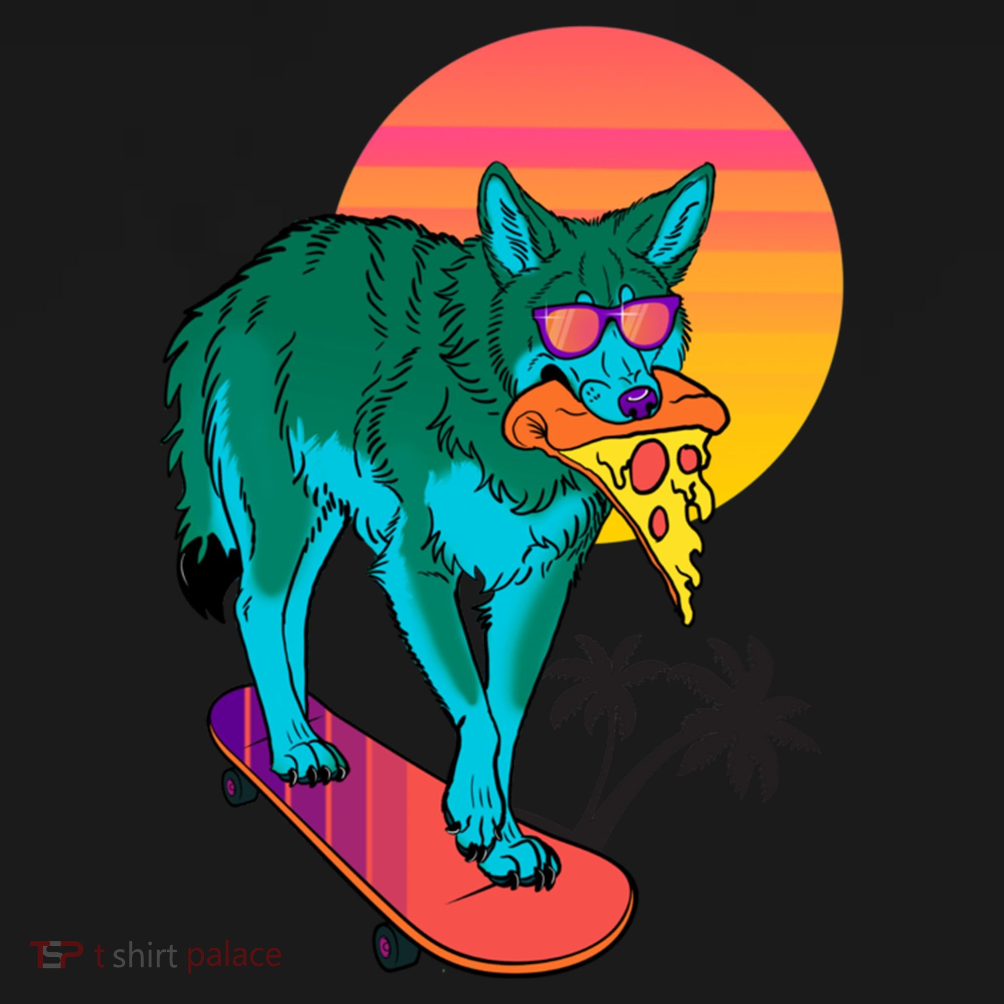 Vaporwave Coyote Tank Top