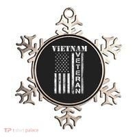 Vietnam Combat Veteran Flag Patriotic Veterans Day Gift Ornament thumb 0
