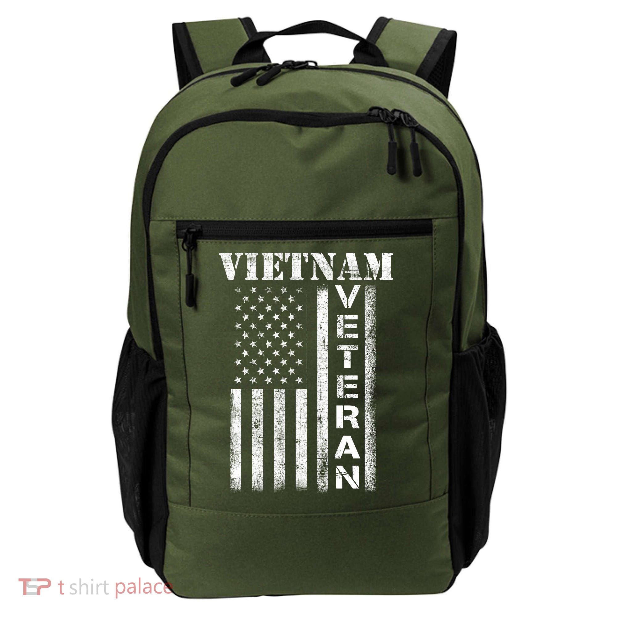 Vietnam Combat Veteran Flag Patriotic Veterans Day Gift Backpack