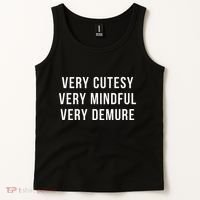 Very Cutesy. Very Mindful. Very Demure. Viral Trend Meme Tank Top thumb 2