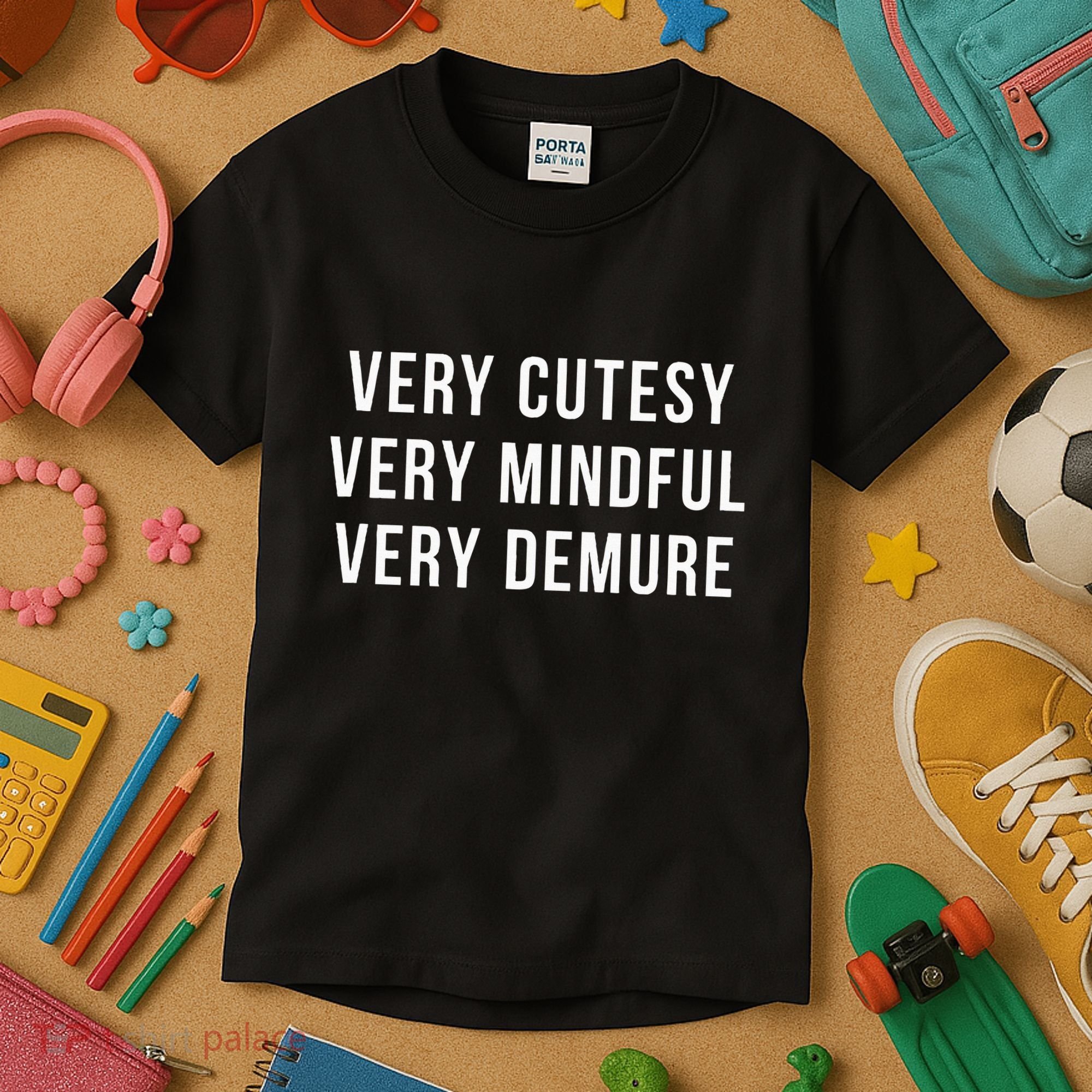 Very Cutesy. Very Mindful. Very Demure. Viral Trend Meme Kids T-Shirt