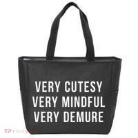 Very Cutesy. Very Mindful. Very Demure. Viral Trend Meme Tote Bag thumb 0
