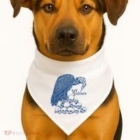 Vulture Cool Vulture Skull Graphic USA-Made Doggie Bandana thumb 1