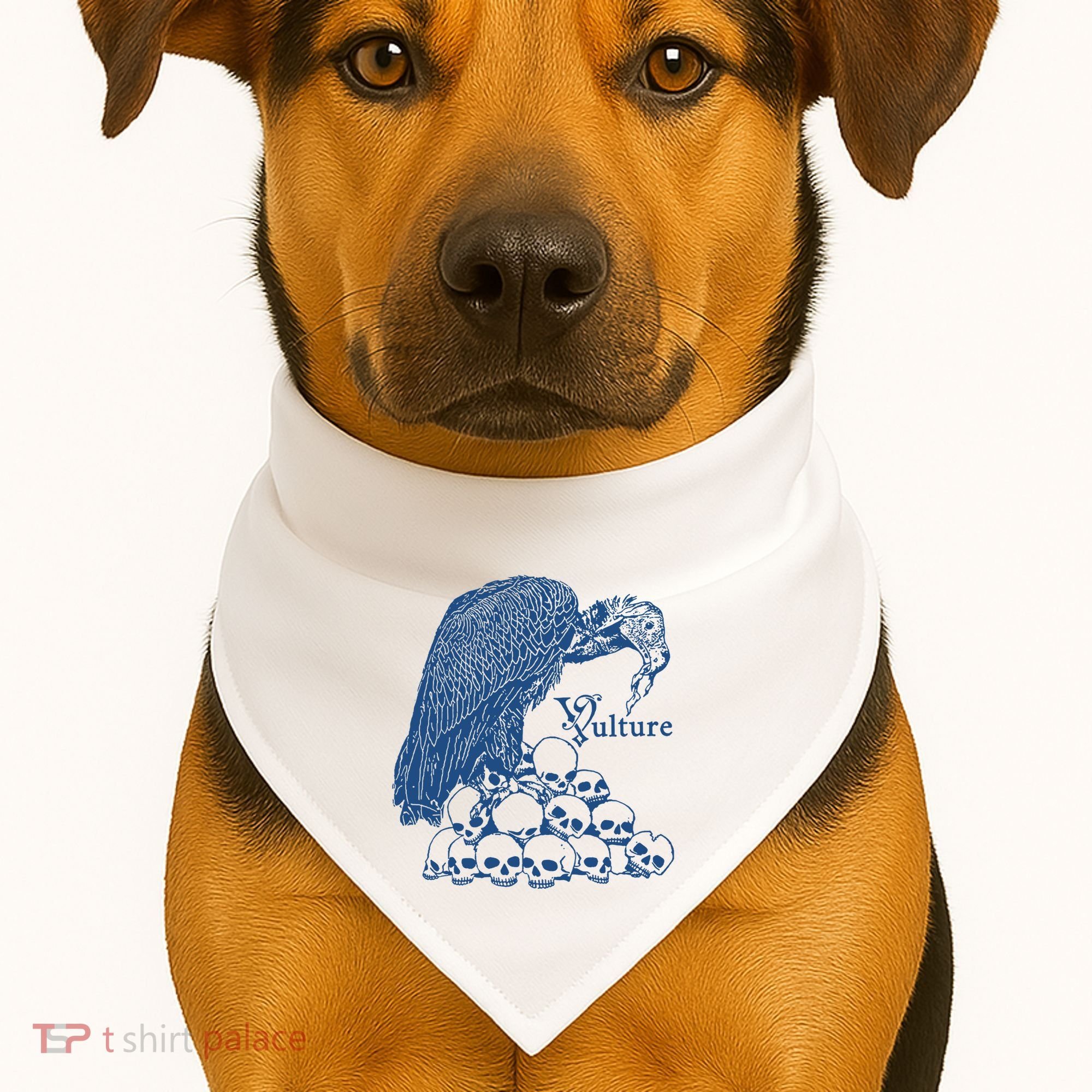 Vulture Cool Vulture Skull Graphic USA-Made Doggie Bandana