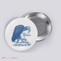 Vulture Cool Vulture Skull Graphic Button thumb 0