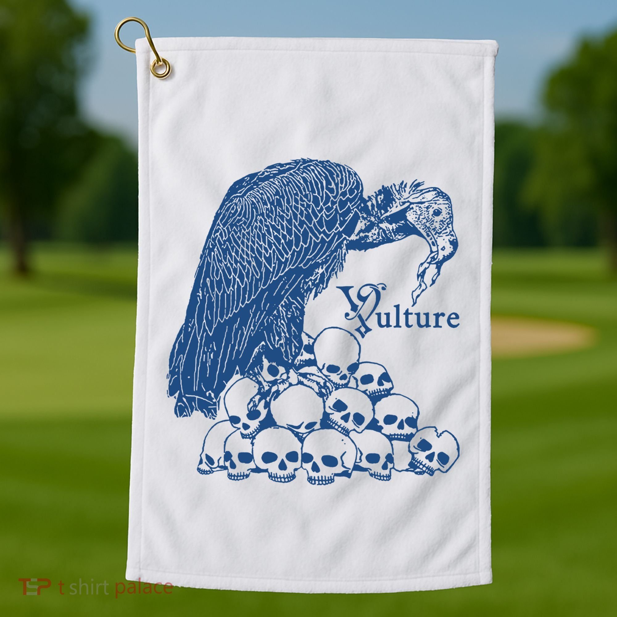 Vulture Cool Vulture Skull Graphic Golf Towel