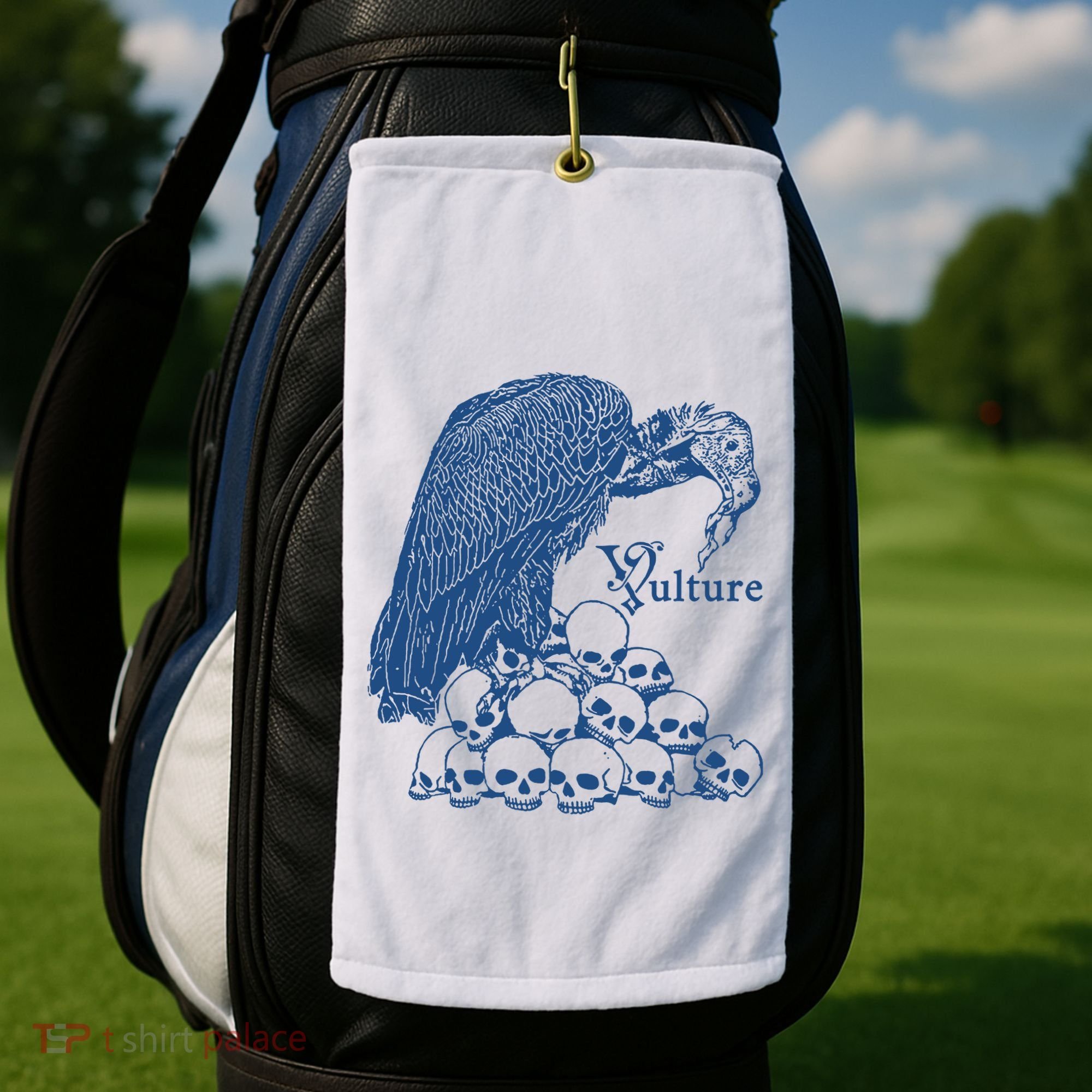 Vulture Cool Vulture Skull Graphic Golf Towel