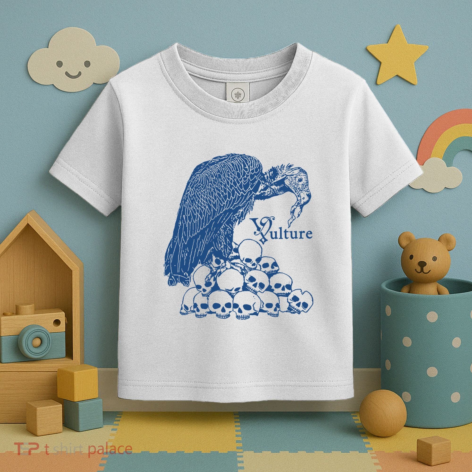Vulture Cool Vulture Skull Graphic Toddler T-Shirt