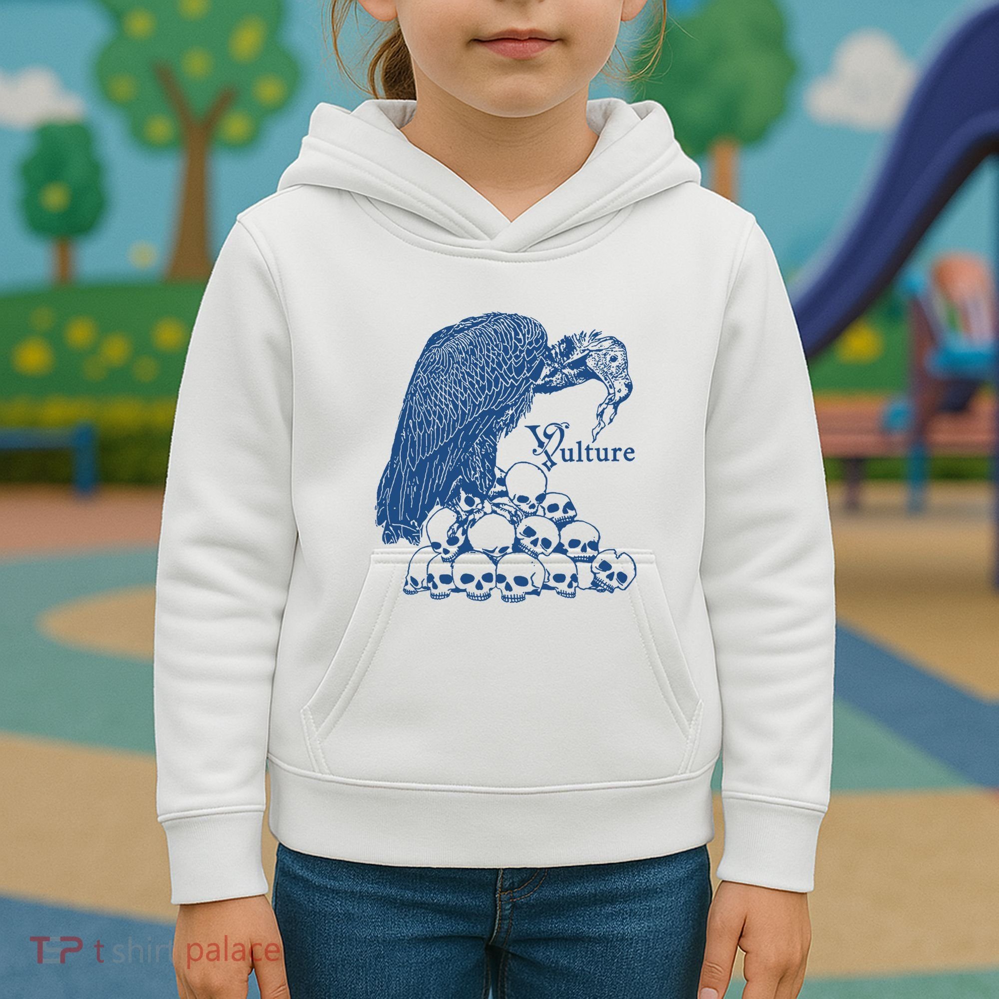 Vulture Cool Vulture Skull Graphic Kids Hoodie