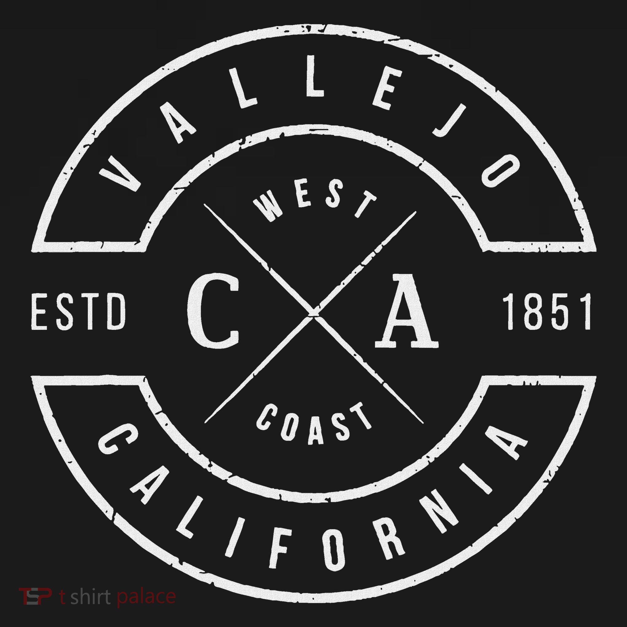 Vallejo California Vintage Emblem Souvenirs T-Shirt