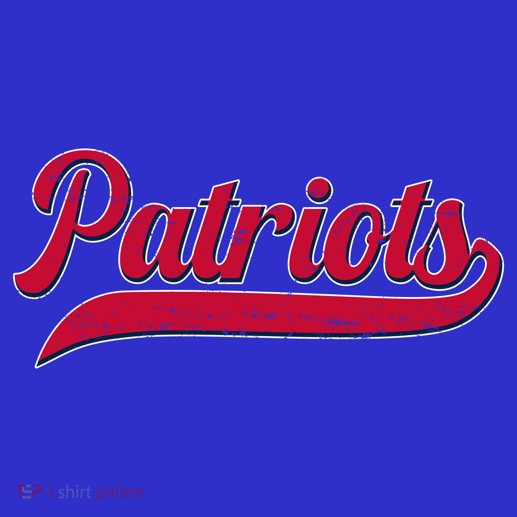 Vintage Classic Varsity Logo Style Patriots T-Shirt