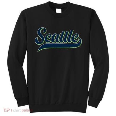 Vintage Classic Varsity Logo Style Seattle Sweatshirt