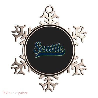 Vintage Classic Varsity Logo Style Seattle Ornament